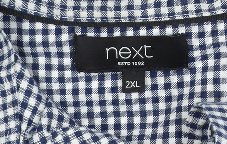 Next Women Blue 2XL Cotton Blend Crew Neck Jumper