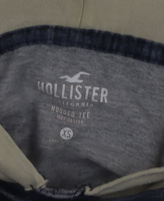 Hollister Men Blue XS Pullover Hoodie Lightweight Cotton Top