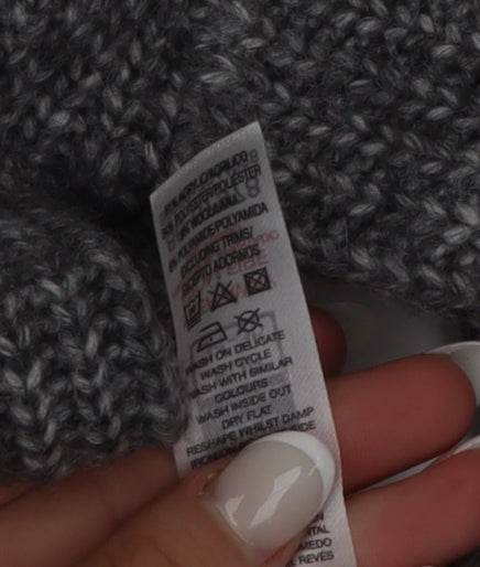Dunnes Women's Grey 'Ciao' Chunky Knit Pullover Jumper XS
