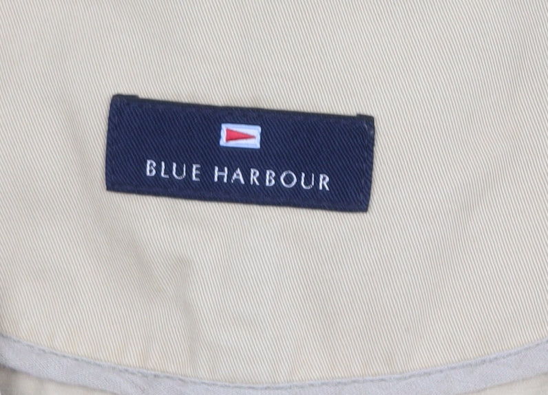Marks and Spencer Blue Harbour Men's Beige Cotton Button-Up XL Casual Shirt