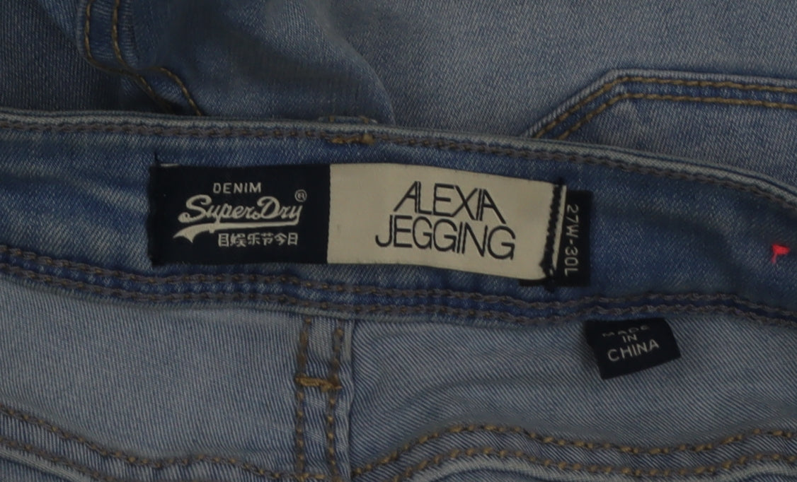 Superdry Women Blue Alexa Jegging Slim Fit Denim Jeans Size 6