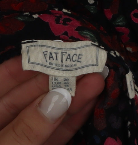 Fat Face Women's Multicoloured Floral Fit & Flare Dress Size 20