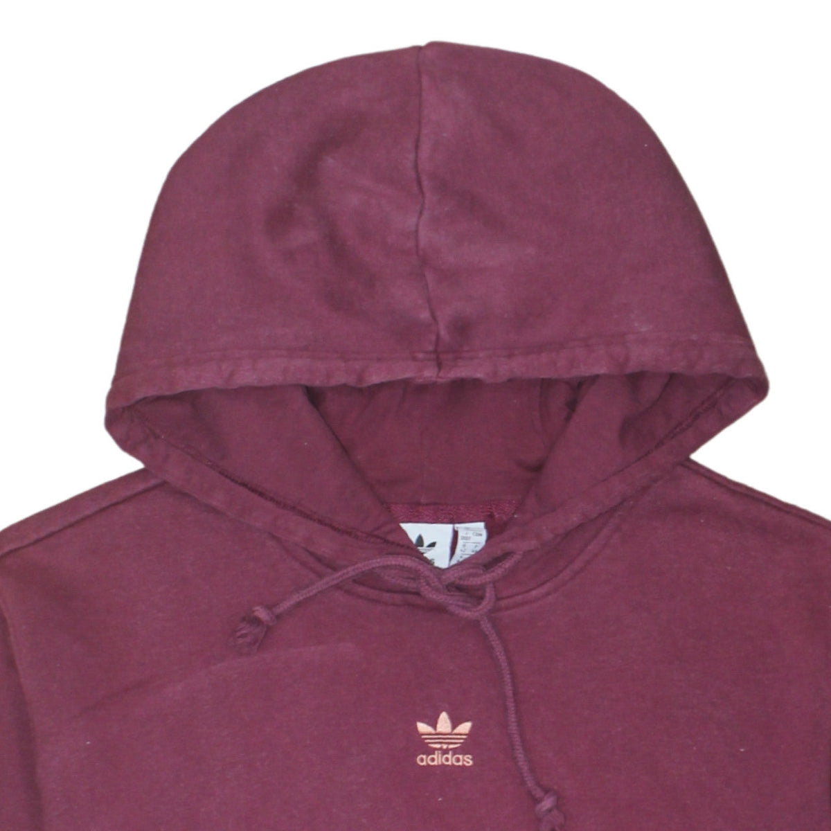 Adidas Women Burgundy Pullover Hoodie Size 16 Relaxed Fit