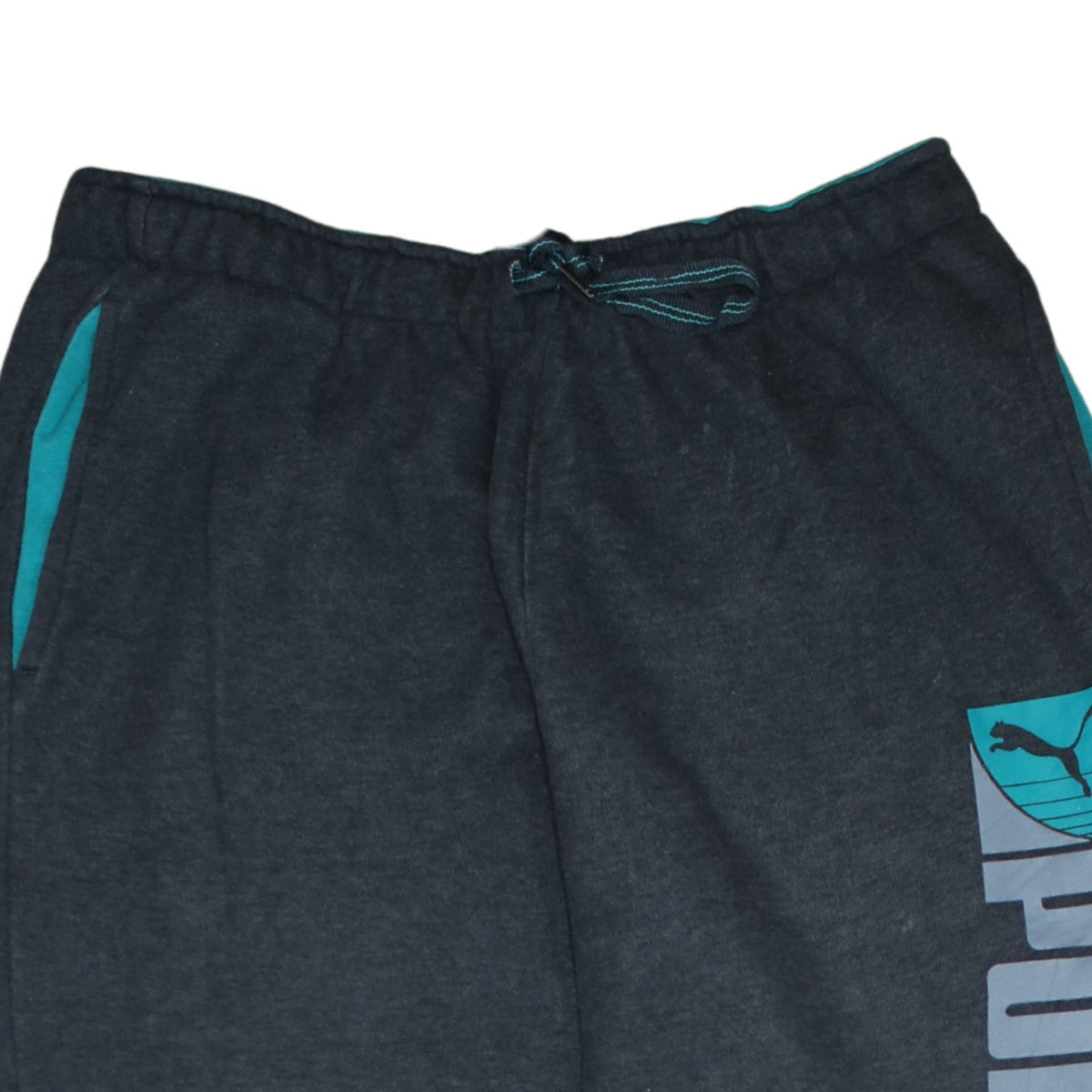 Puma Men's Black Jogger Sweatpants L Regular Fit French Terry