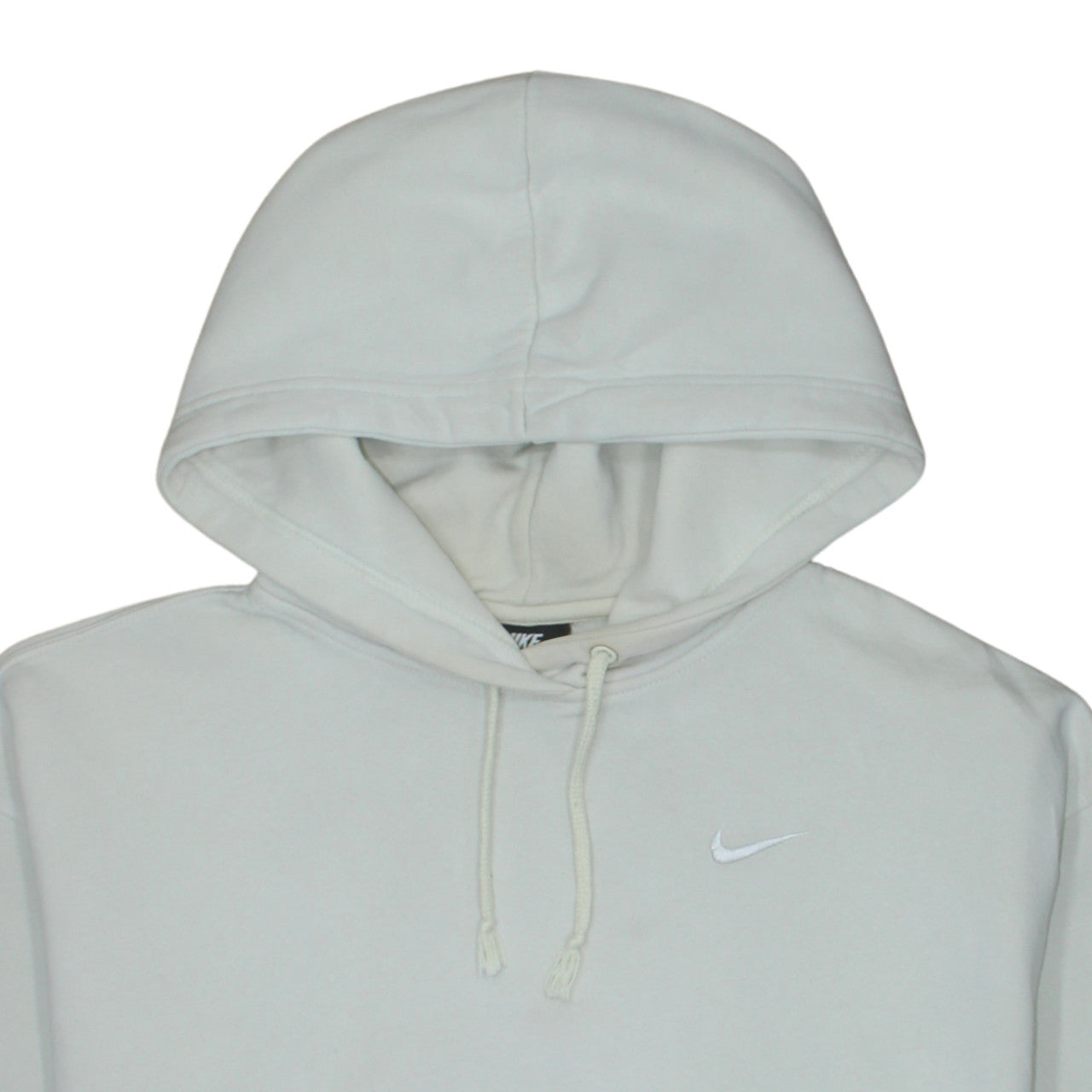 Nike Women White Hoodie Medium Pullover Classic Cotton Blend