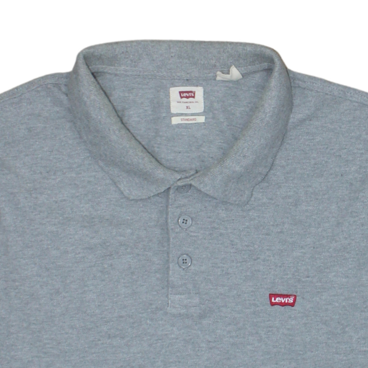 Levi's Men's Grey XL Polo Shirt Classic Cotton Casual
