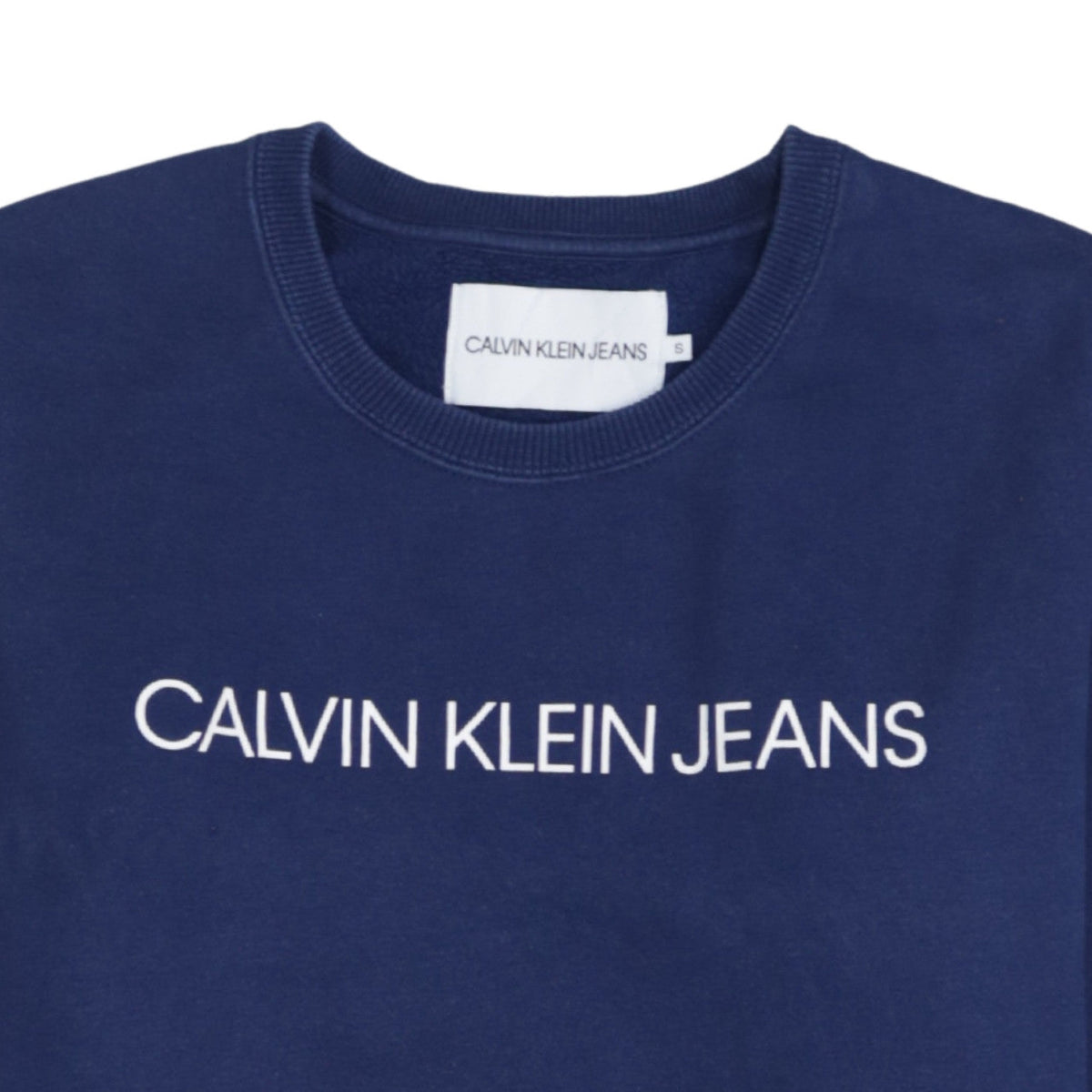 Calvin Klein Jeans Women's Navy Blue Logo Sweatshirt Size S