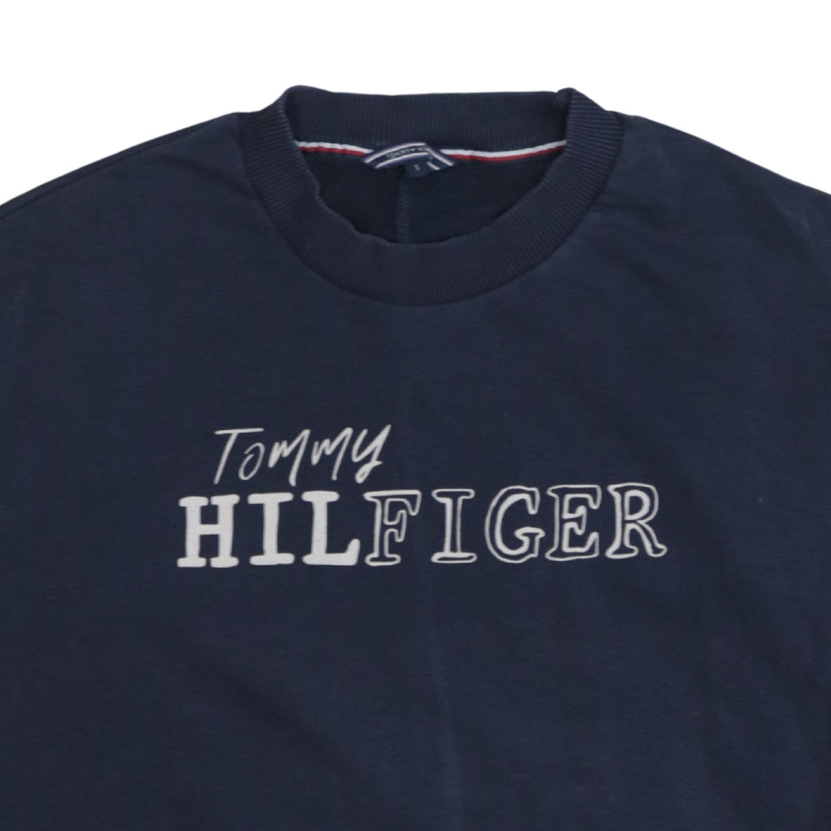 Tommy Hilfiger Women's Navy Blue Small Pullover Sweatshirt