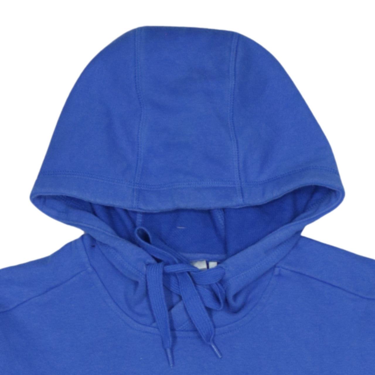 Adidas Men's Blue XS Pullover Hoodie with Logo and Drawstring
