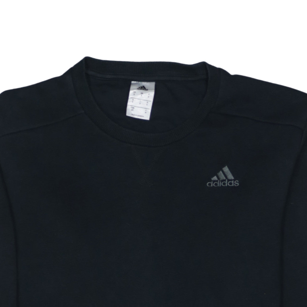 Adidas Men's Black Pullover Sweatshirt Size S Crew Neck Regular Fit