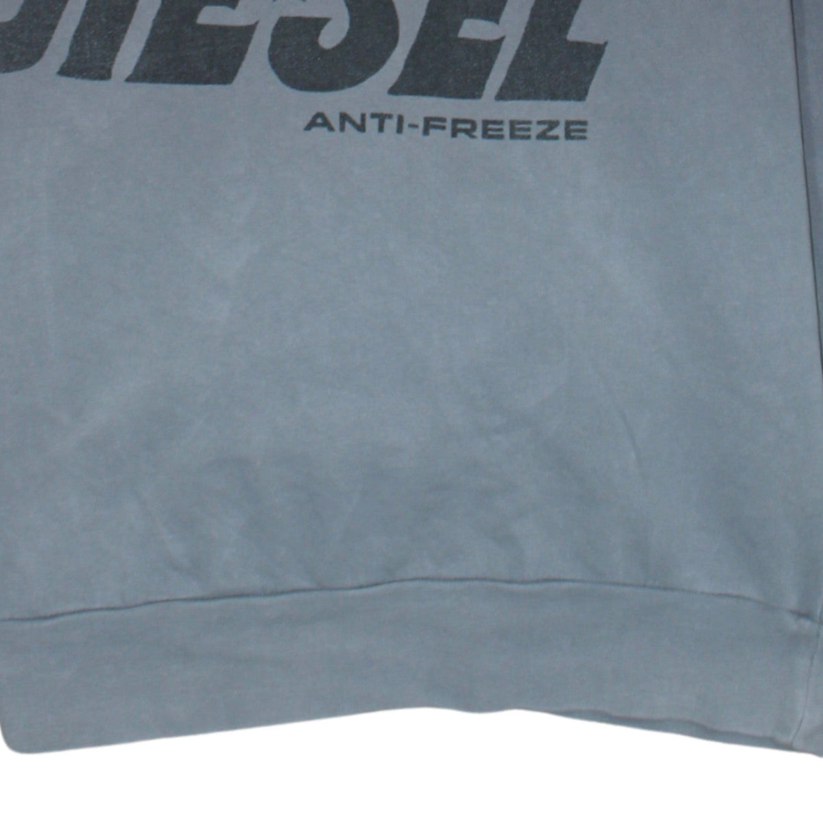 Diesel Men's Grey Logo Pullover Sweatshirt L Crew Neck Cotton