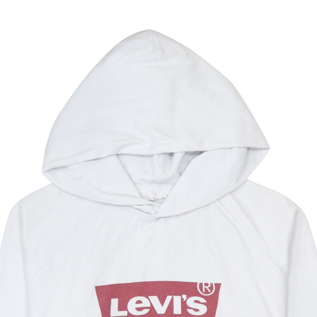 Levi's Men's White Pullover Hoodie S Logo Graphic Fleece Sweatshirt