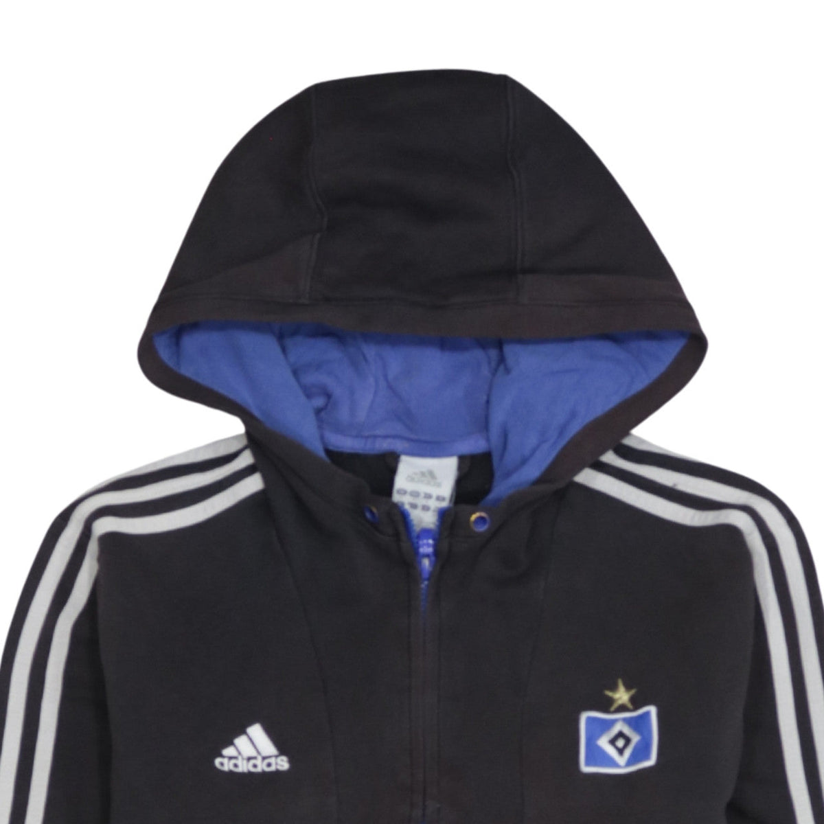Adidas Teens Black Full Zip Hoodie with Logo Size 14