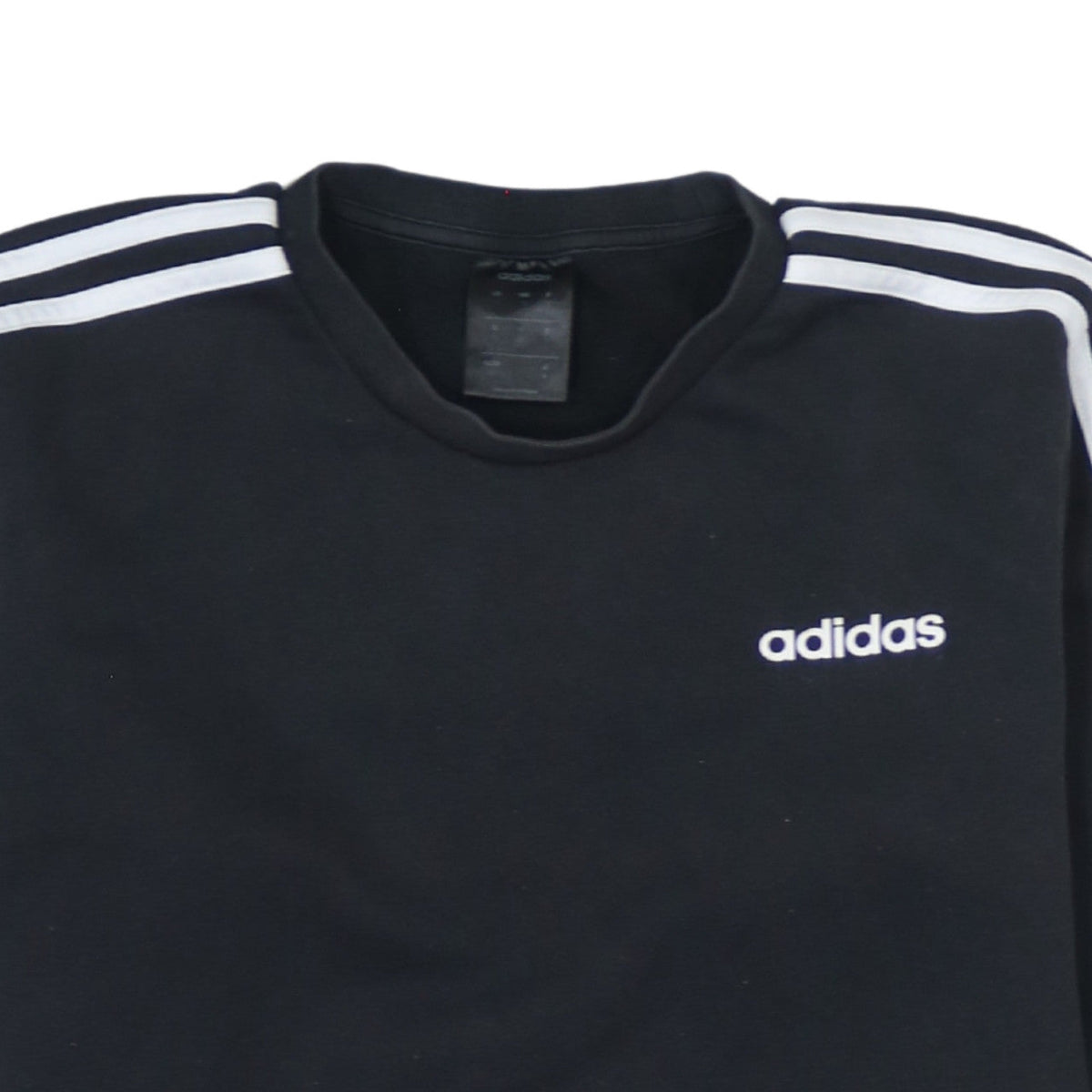 adidas Men's Black Small Pullover Sweatshirt Crew Neck Sportswear