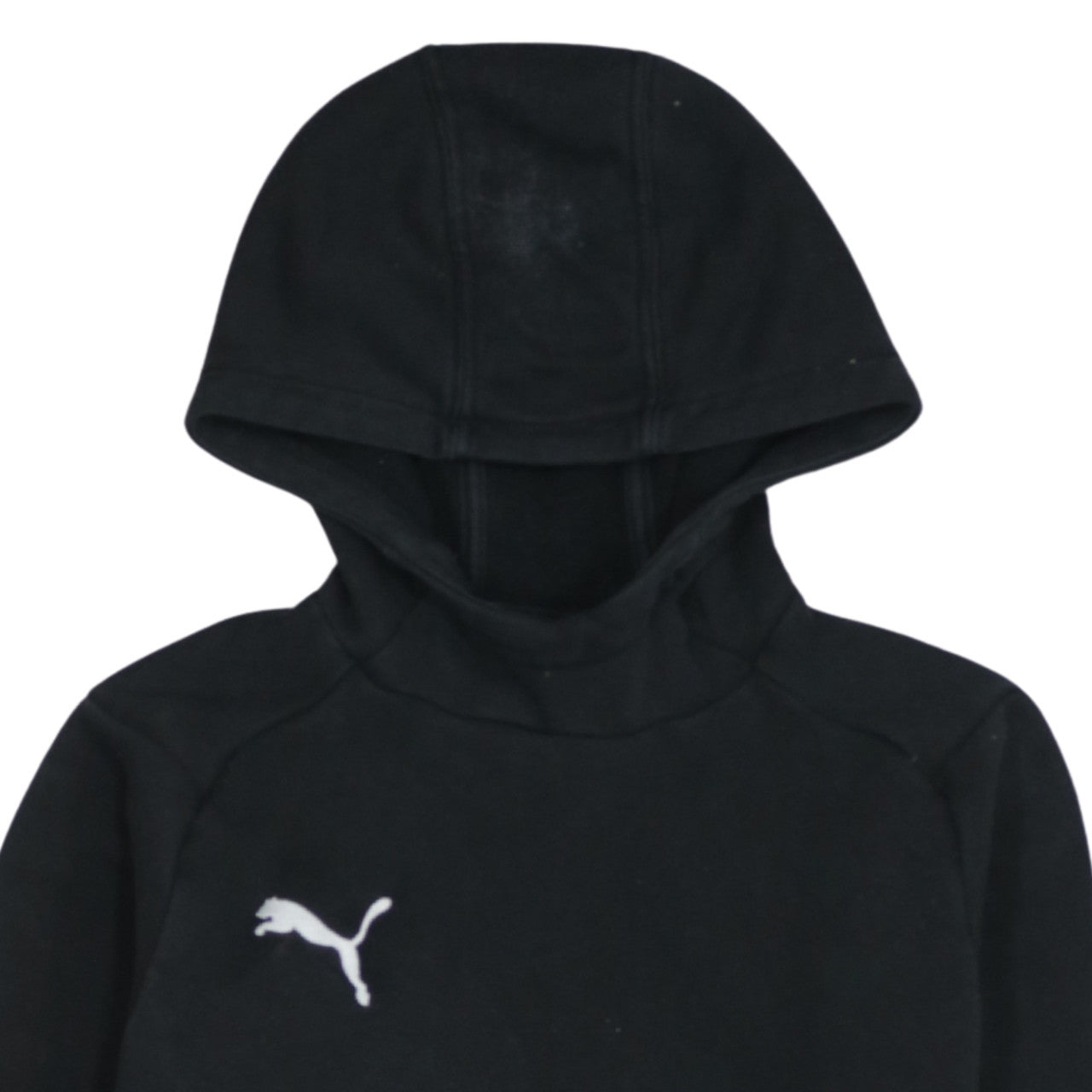 Puma Boys Black Pullover Fleece Hoodie 13-14 Years Regular Fit