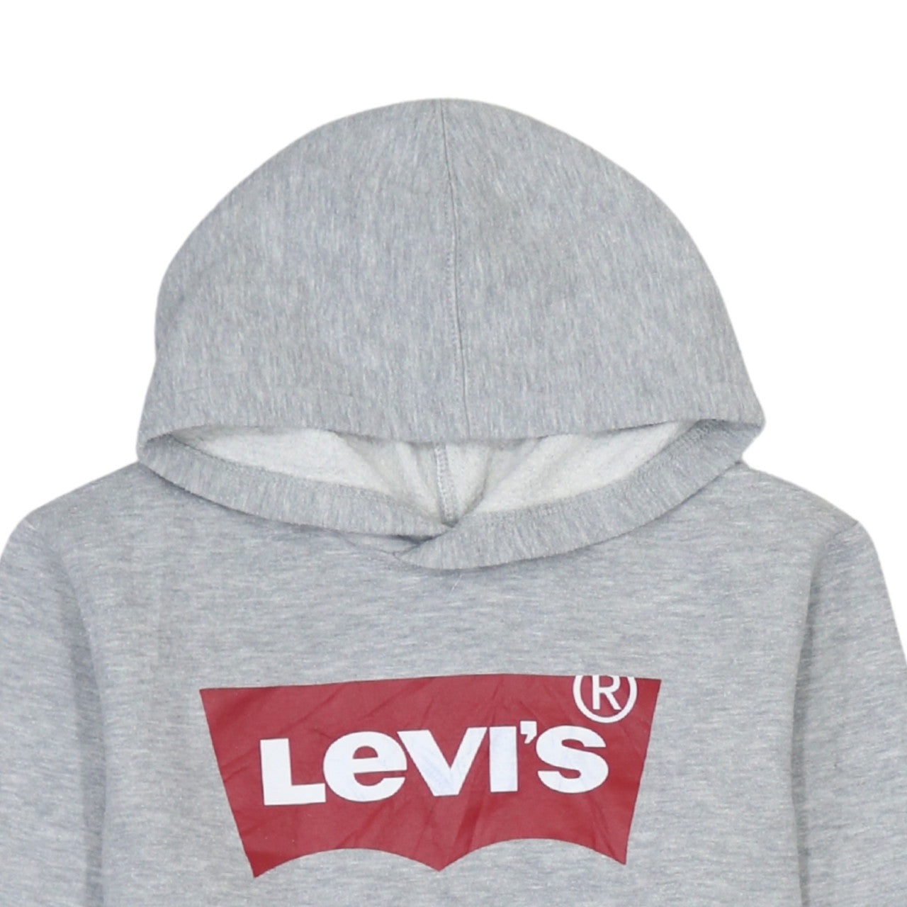 Levi's Boys Grey Logo Pullover Hoodie Size 14A 164cm Cotton Blend