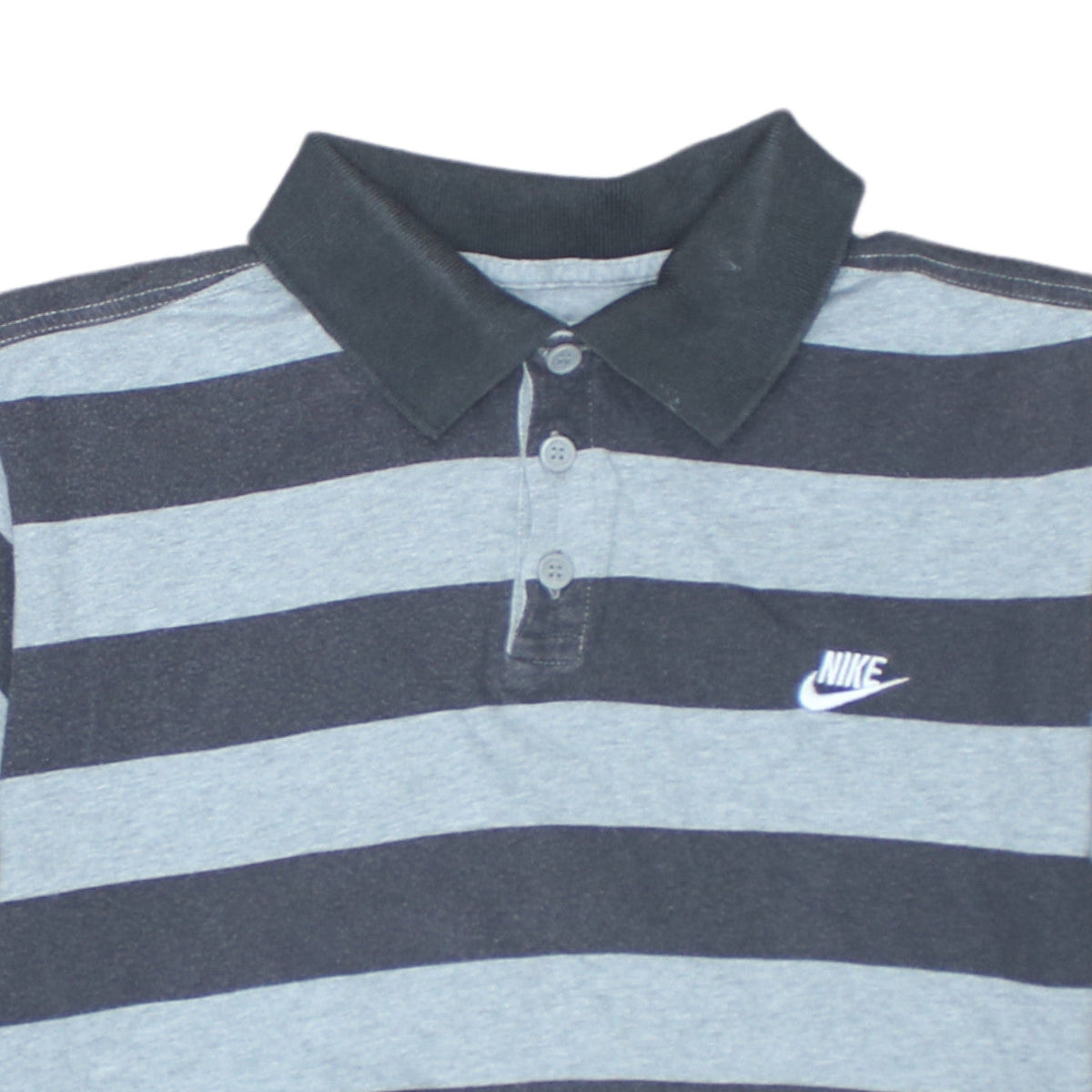 Nike Teens Grey Striped Polo Shirt XL 13/15 Regular Fit Collared
