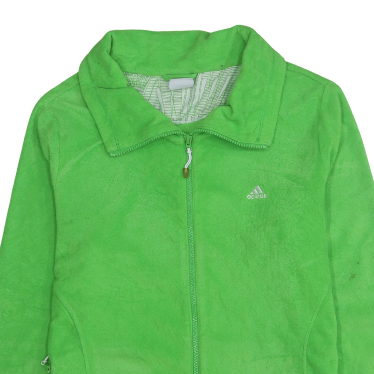 Adidas Women's Green Fleece Full Zip Long Jacket Size 18