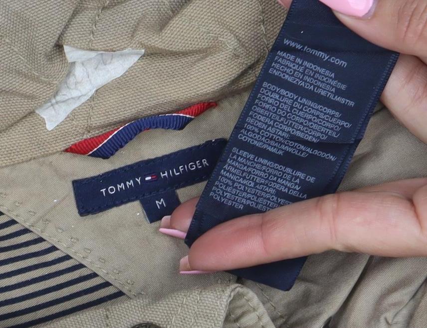 Tommy Hilfiger Men's Beige M Military Cotton Jacket