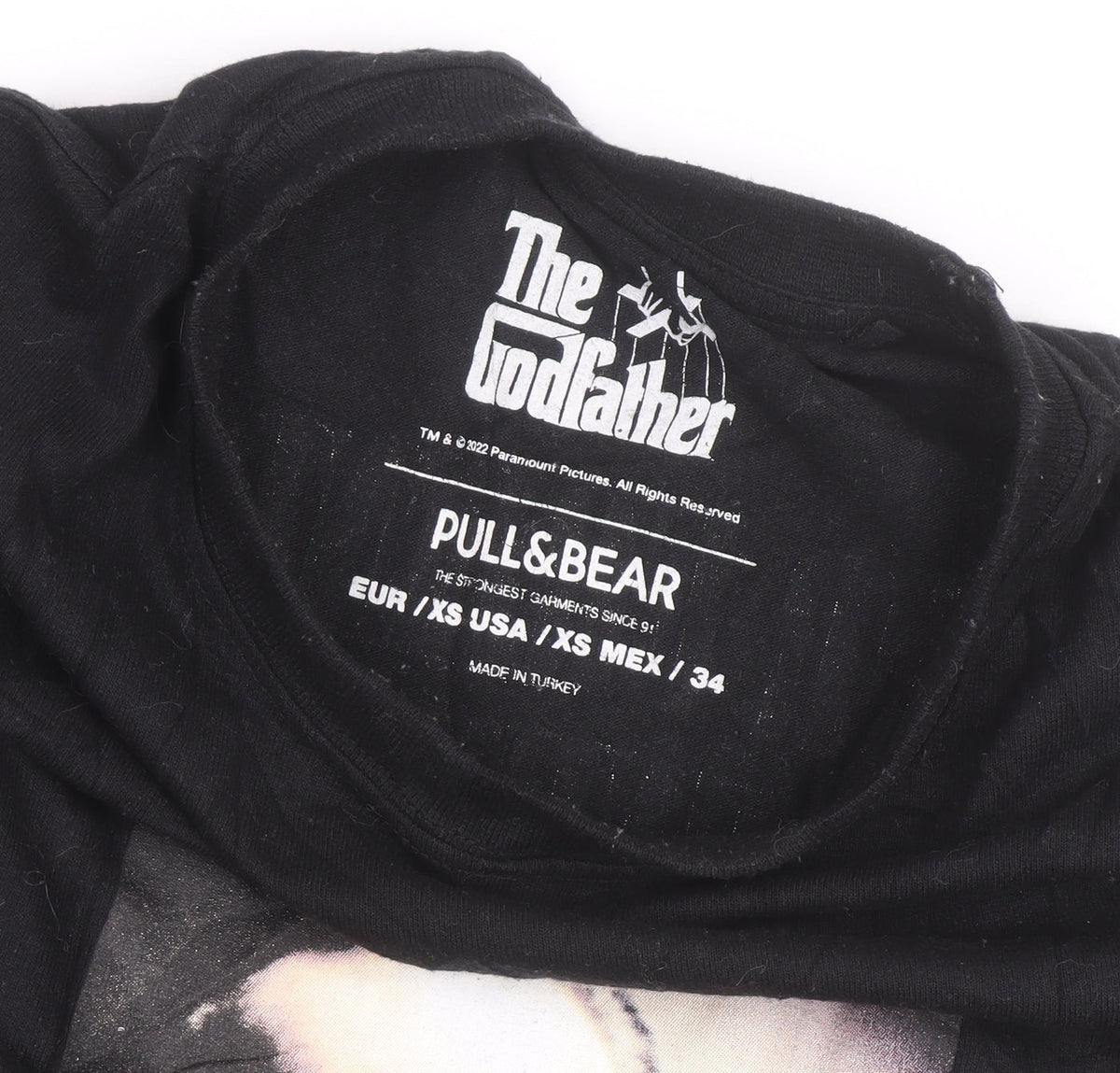 Pull&Bear Men’s Black The Godfather Graphic T-Shirt XS