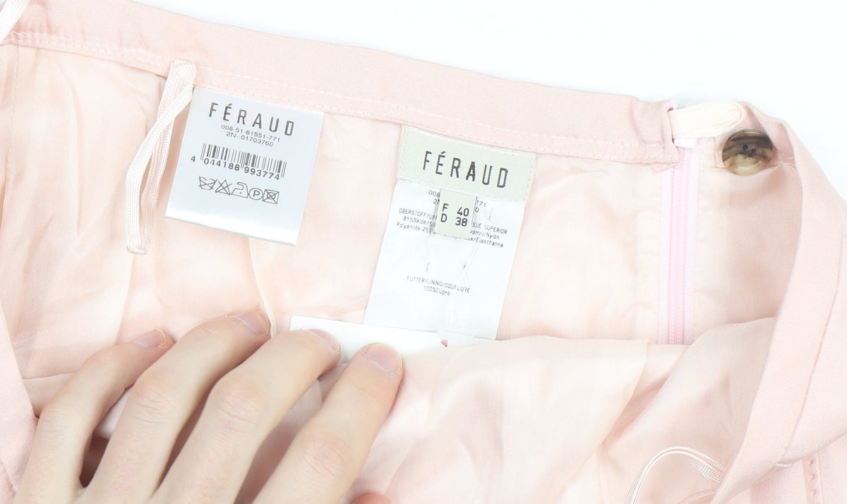 Feraud Women Pink Knee Length Pencil Skirt Size 12 Formal Wear
