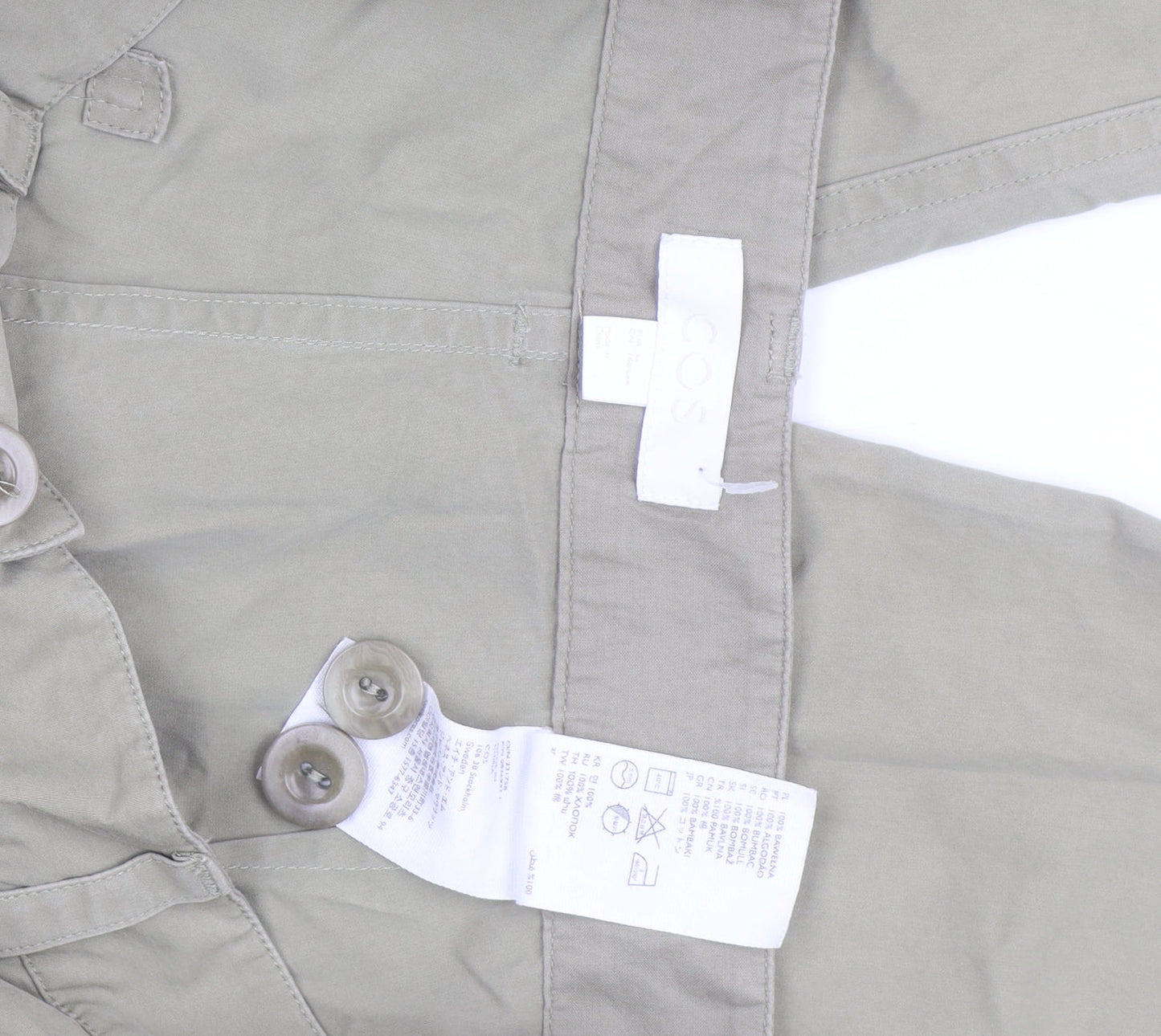 COS Women Beige Chino Trousers Size 10 Regular Fit