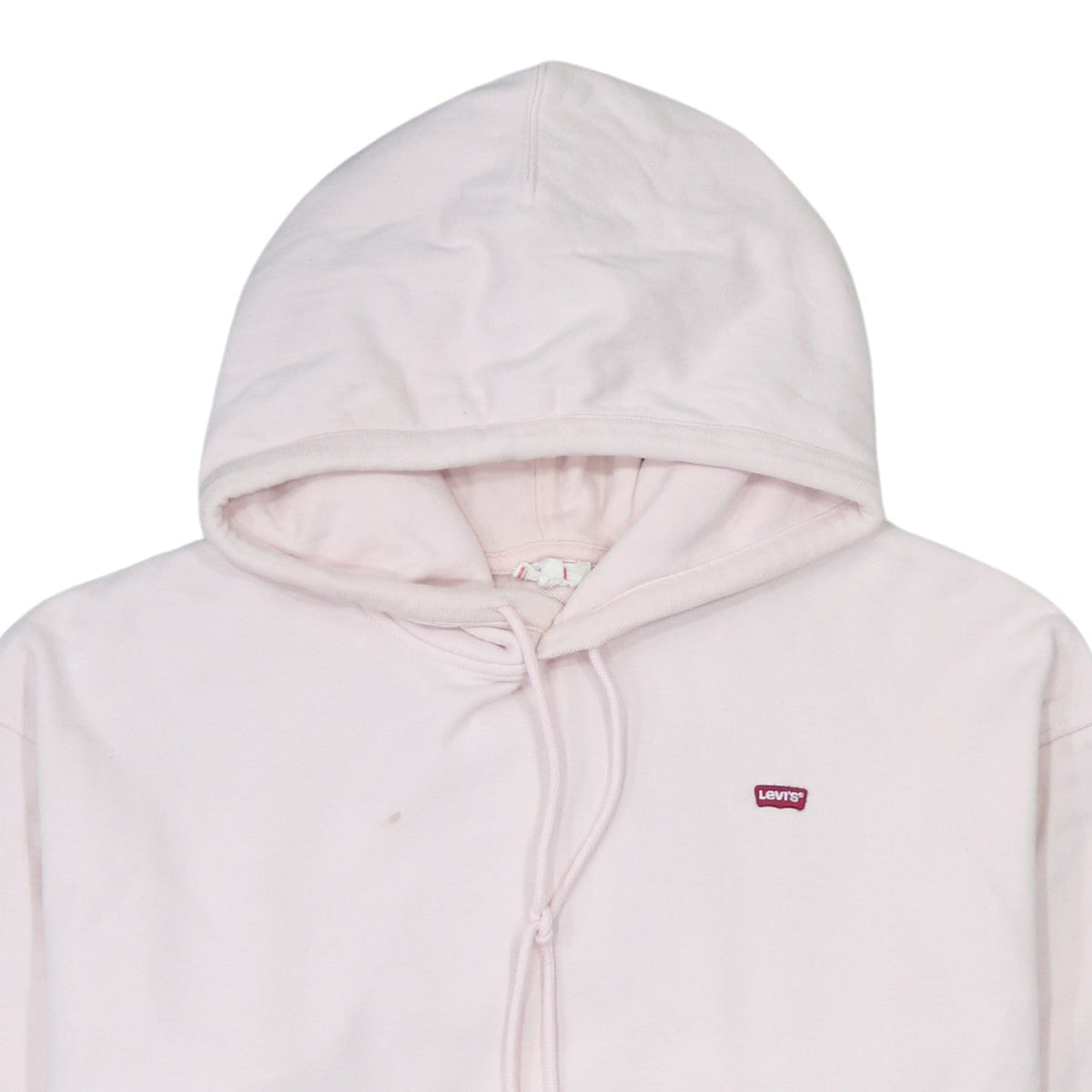 Levi's Womens Pink Pullover Hoodie Medium Relaxed Fit Cotton