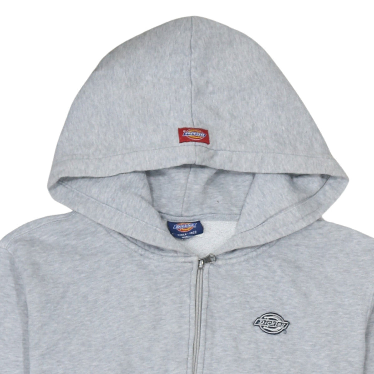 Dickies Men’s Grey Full Zip Hoodie Size M Regular Fit Fleece