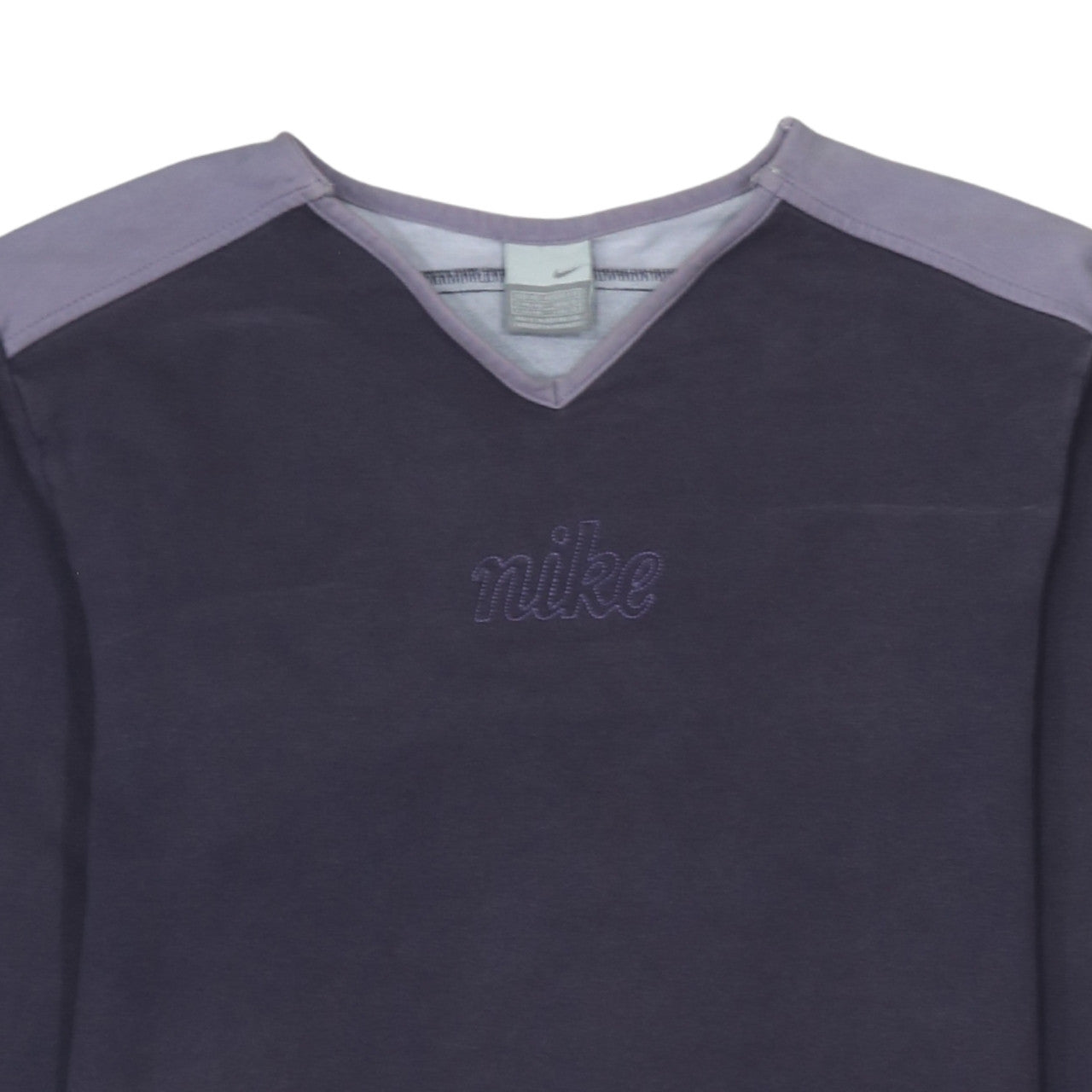 Nike Womens Purple Long Sleeve V-Neck Pullover Sweatshirt Size M