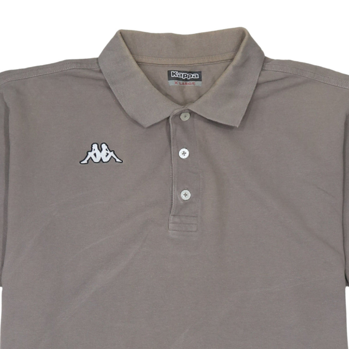 Kappa Men's Brown Cotton Polo Shirt XL Regular Fit Short Sleeve
