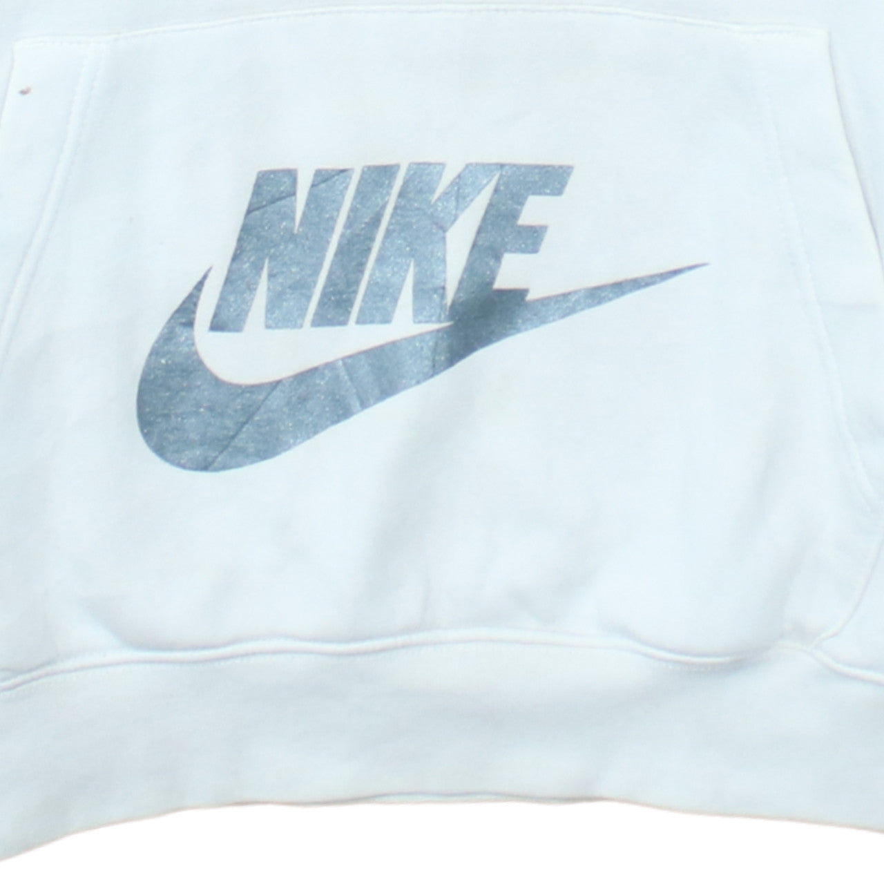 Nike Men's White Pullover Hoodie Small Logo Graphic Fleece