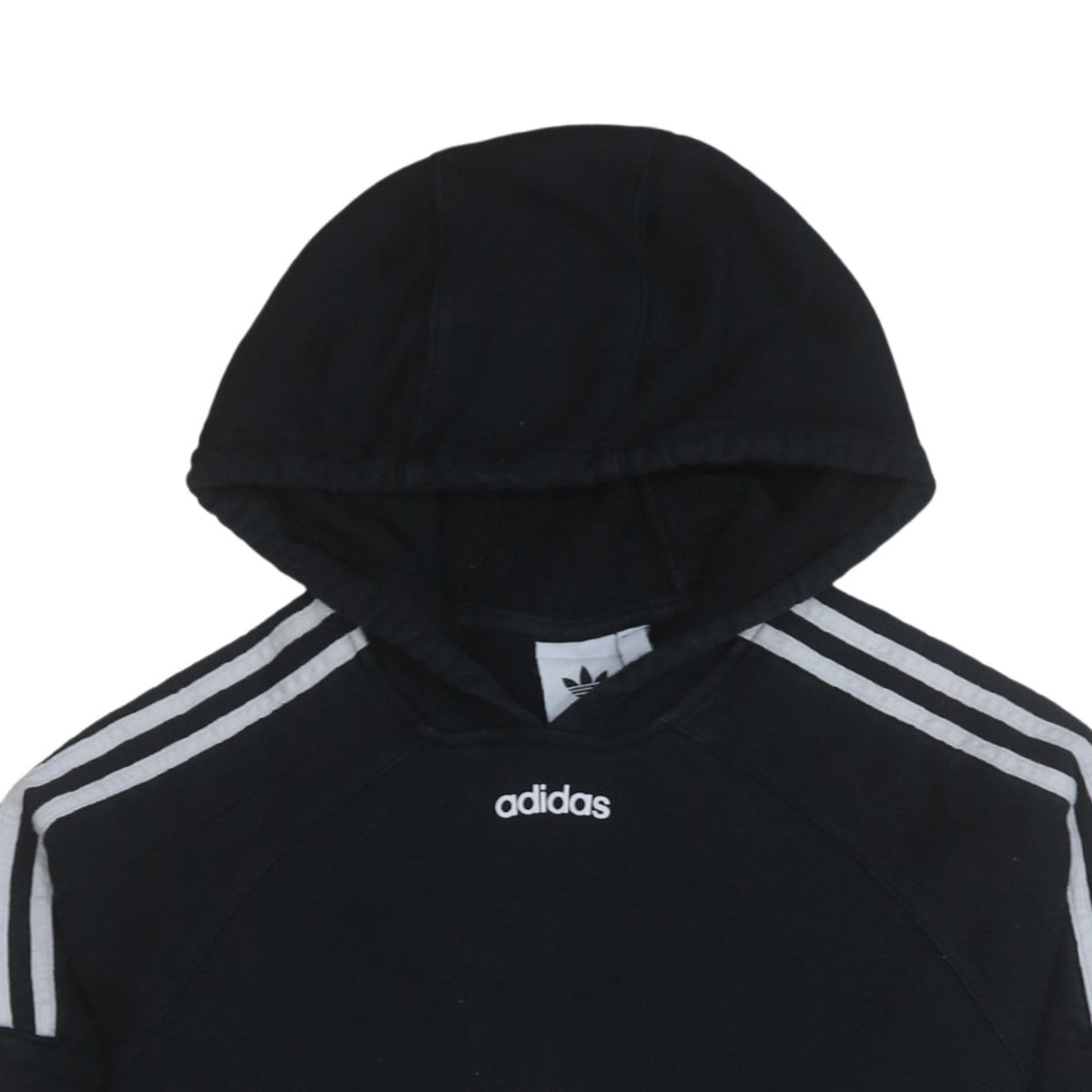 Adidas Womens Black XS Pullover Hoodie with Trefoil Logo