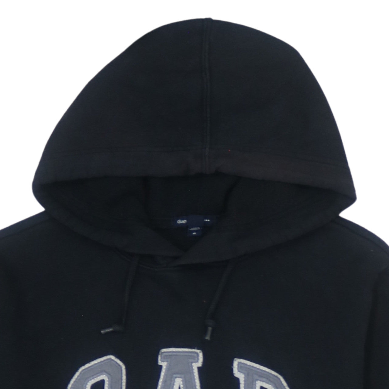 Gap Men’s Black Pullover Hoodie Medium Logo Fleece Sweatshirt