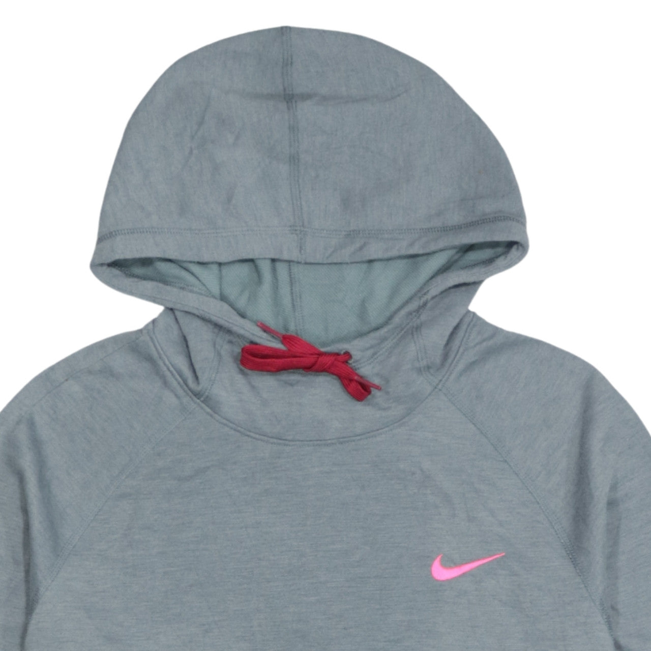 Nike Womens Grey Dri-FIT Pullover Hoodie Size L Long Sleeve