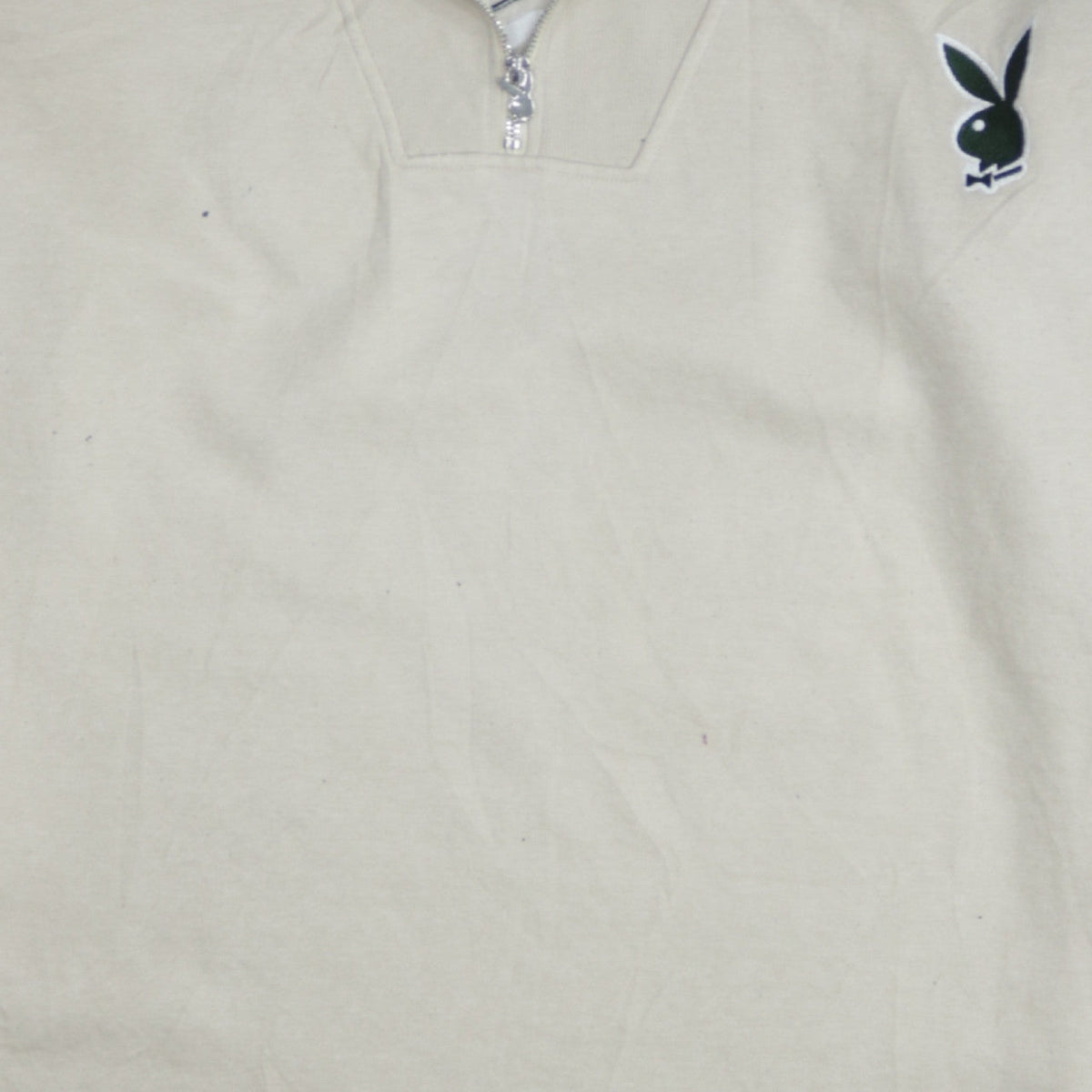 Playboy x Missguided Womens Beige 1/4 Zip Sweatshirt UK 10