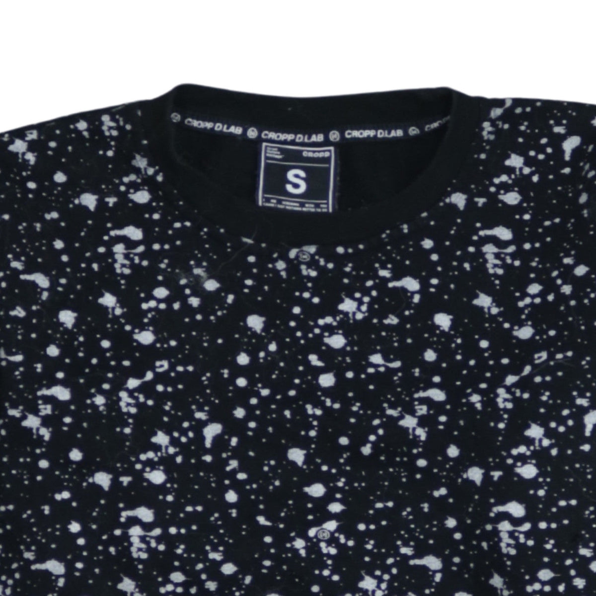 Cropp Men Black Graphic Print Sweatshirt Small Regular Fit Zip