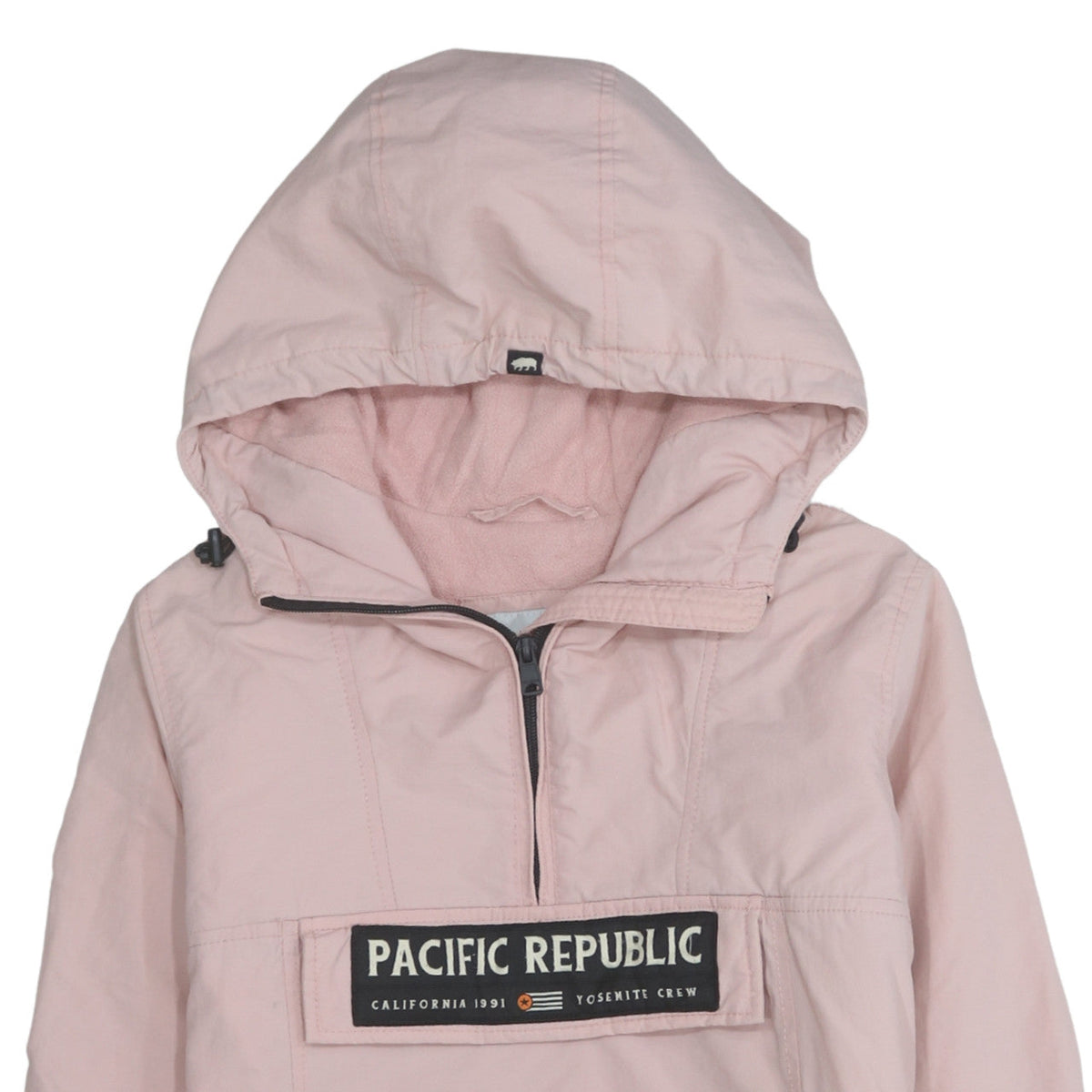 Pull&Bear Women Pink Hooded Anorak Jacket XS Casual Lined
