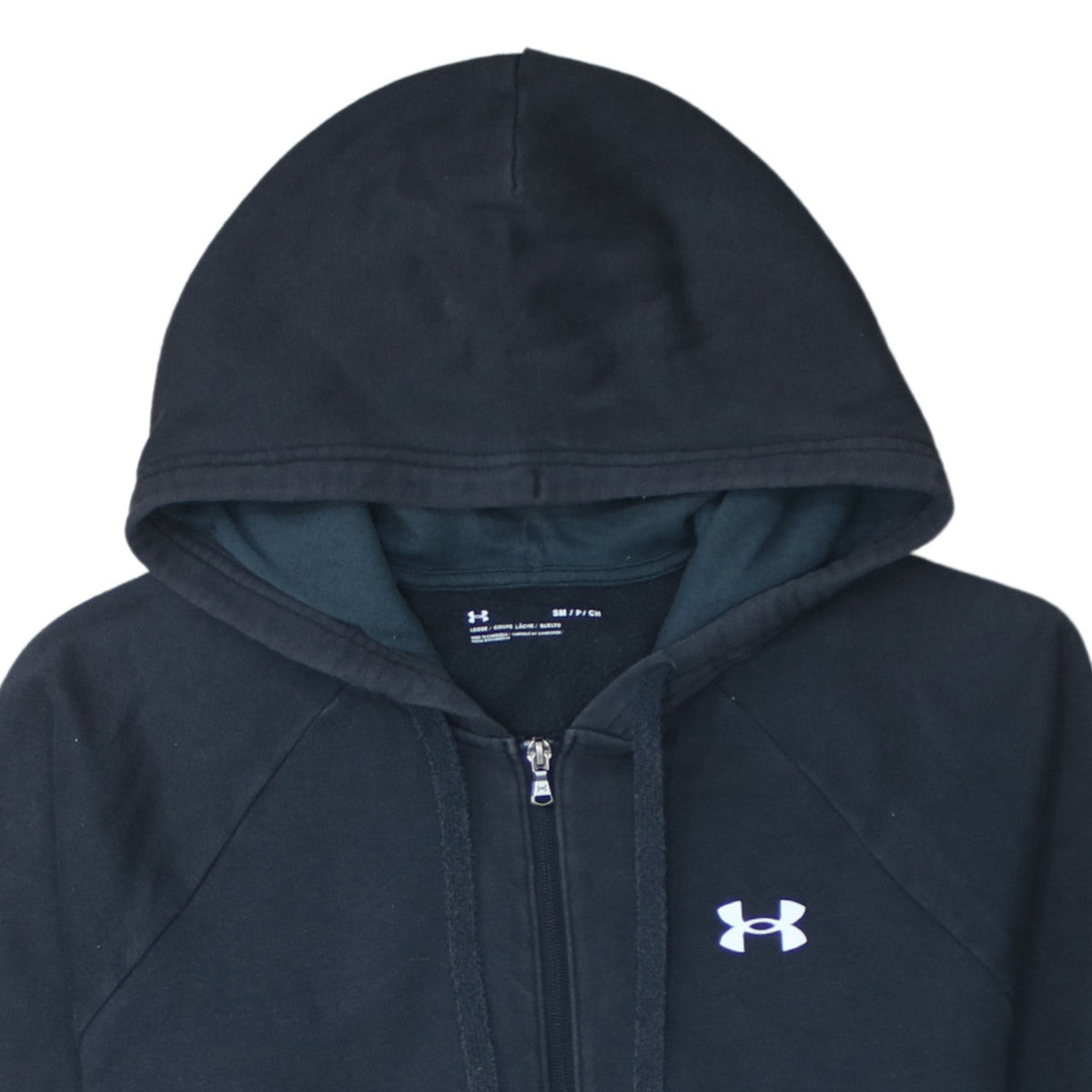 Under Armour Women Black Small Full Zip Hoodie Sweatshirt