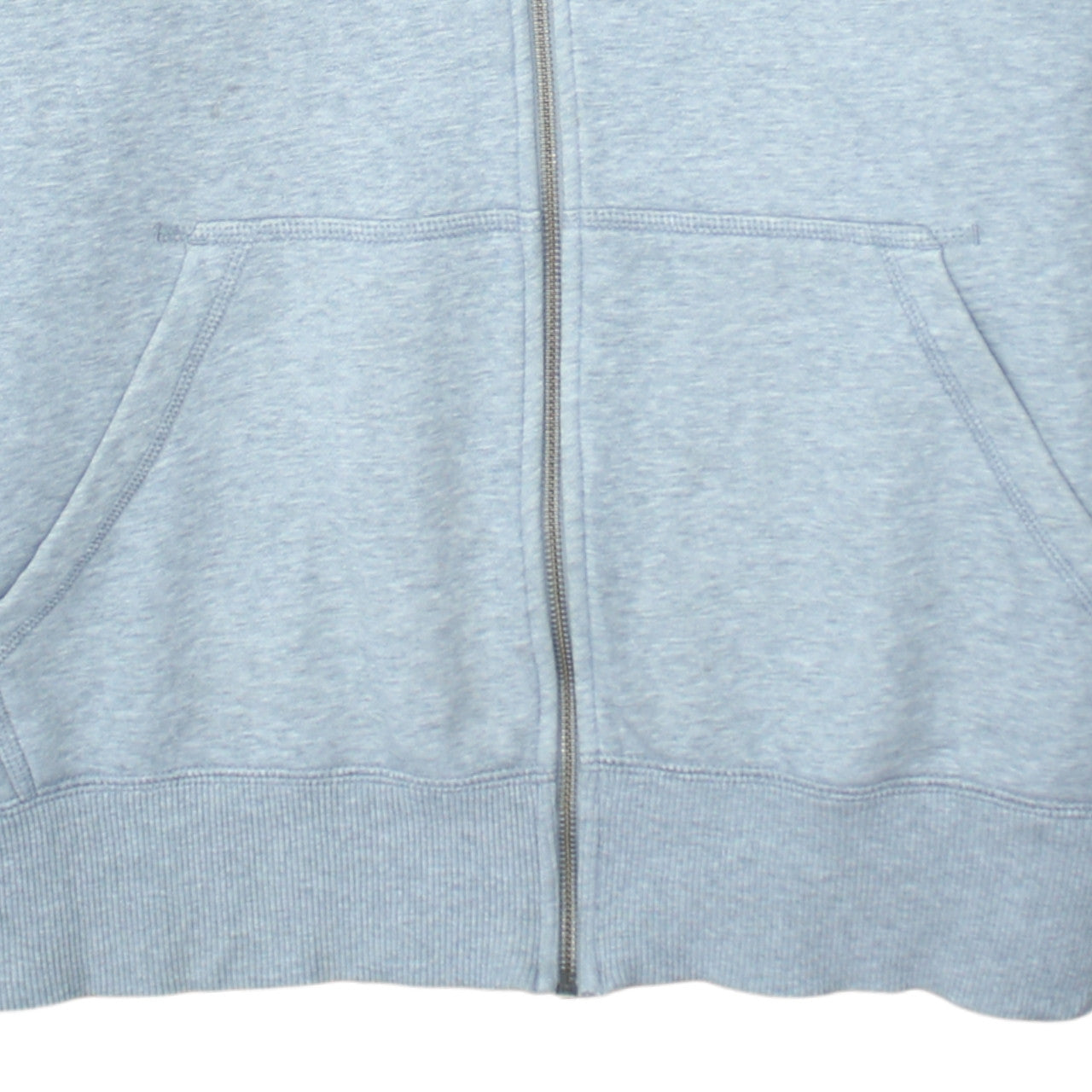 Nike Men Grey Full Zip Hoodie L Regular Fit Sports Fleece
