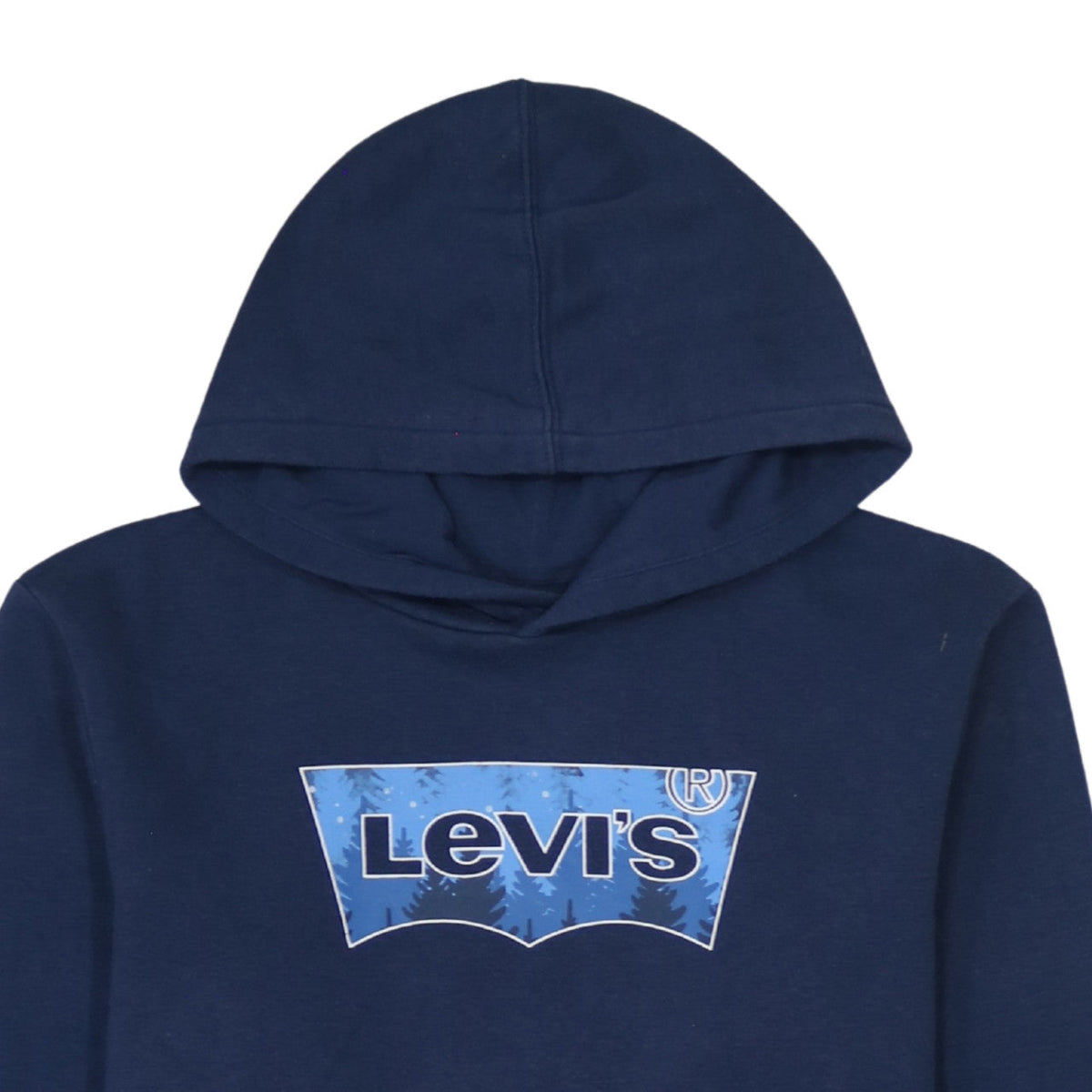 Levi's Boys Blue Pullover Hoodie 16 Years Graphic Logo Cotton Blend