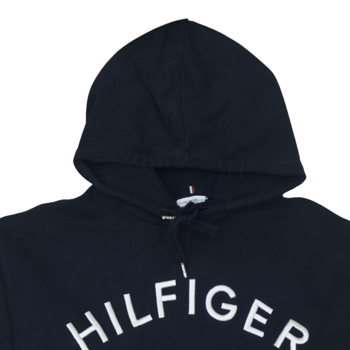 Tommy Hilfiger Women's Navy XS Pullover Hoodie with Logo Design