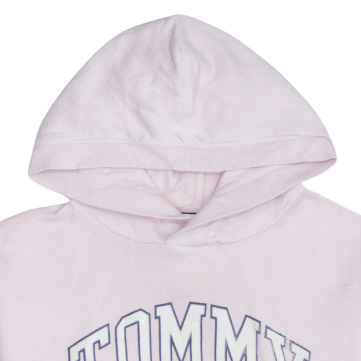 Tommy Hilfiger Girls Pink Pullover Hoodie Size 13 Years Logo Sweatshirt