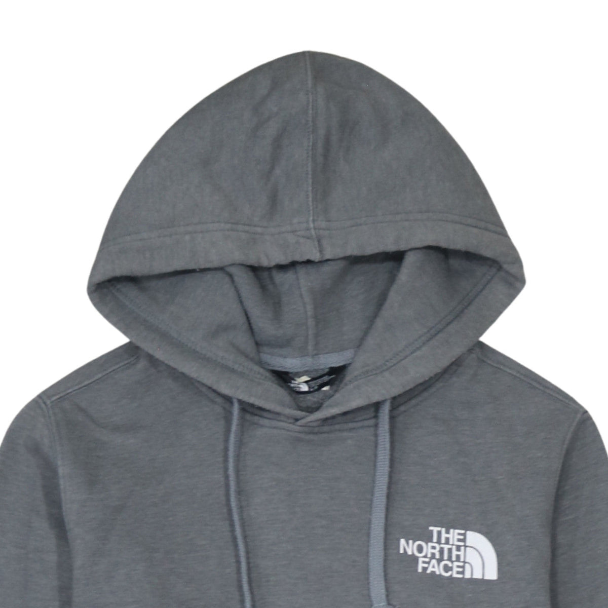 The North Face Men's Grey Pullover Hoodie Small Outdoor Logo Fleece