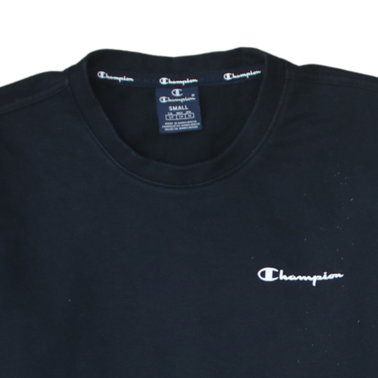 Champion Men's Black Small Pullover Sweatshirt Crew Neck
