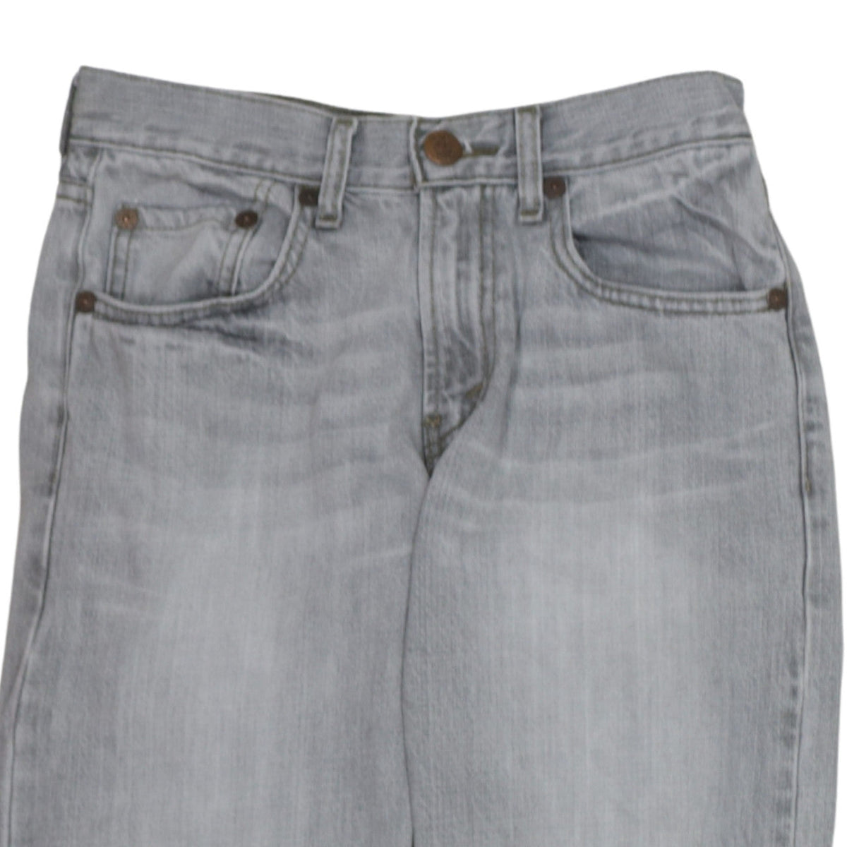 Levi's Girls Grey 514 Slim Straight Jeans 14 Years Cotton Denim