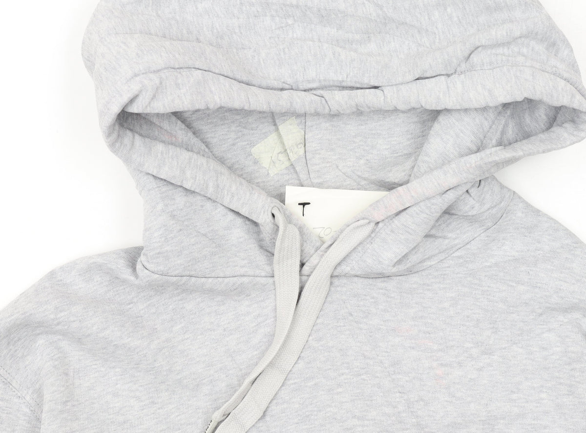Napapijri Men's Grey Pullover Hoodie Small Logo Graphic Long Sleeve