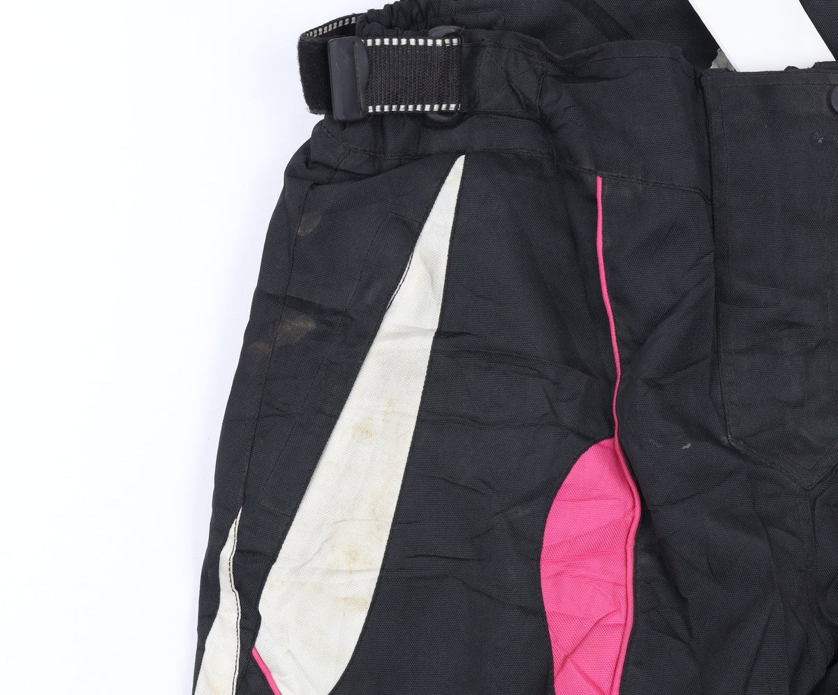 Turin Women’s Black Motorcycle Snow Pants Size 18 Waterproof Cordura