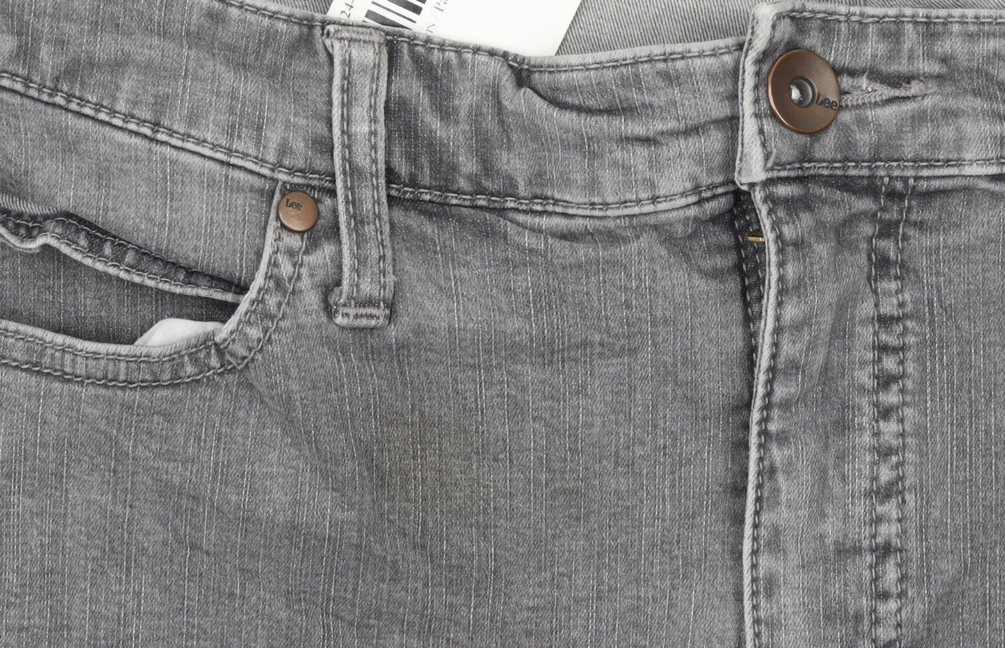Lee Women’s Grey Slender Secret Straight Jeans Size 18 Low Rise