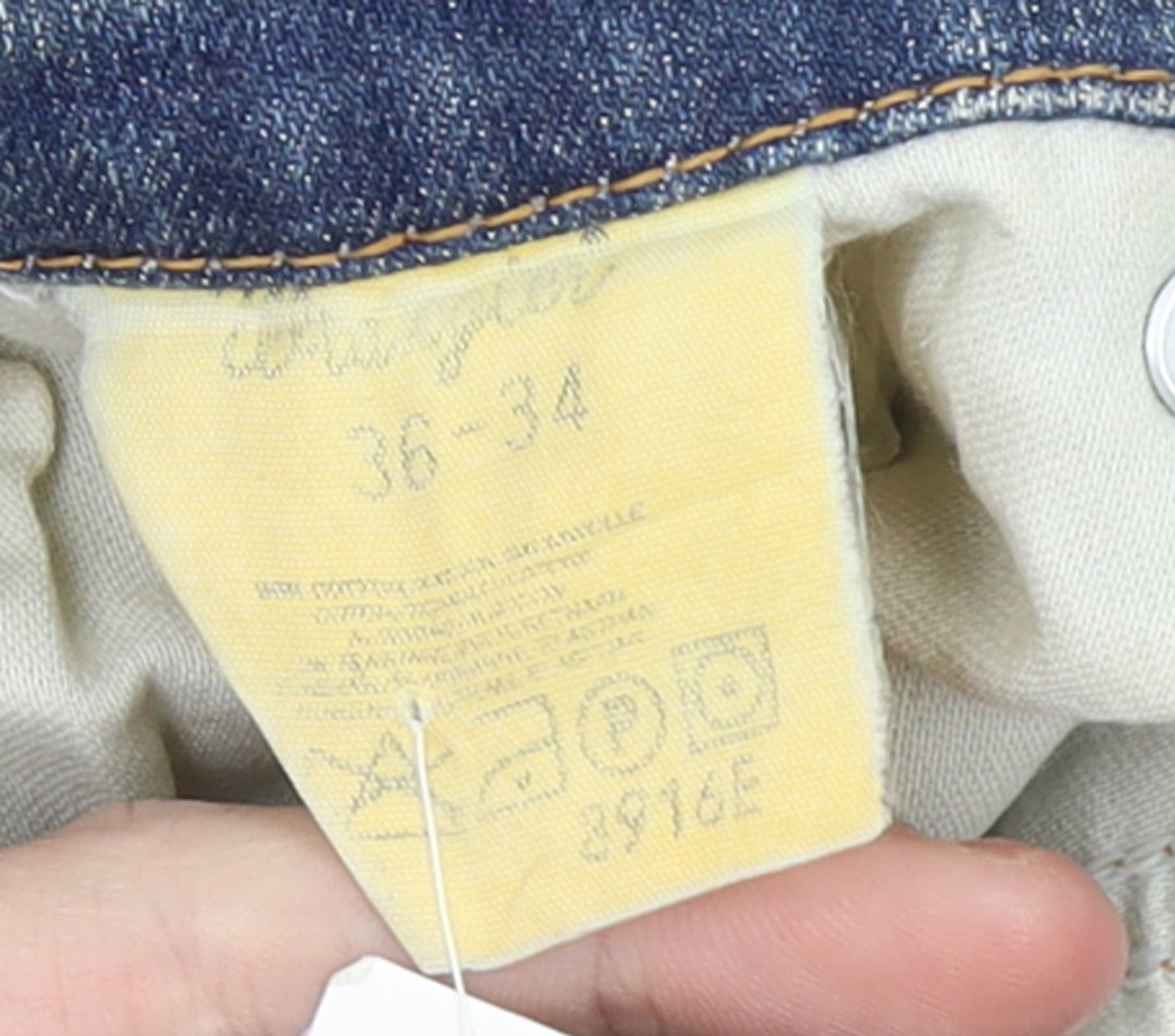 Wrangler Men's Blue Regular Fit Straight Denim Jeans 36x34