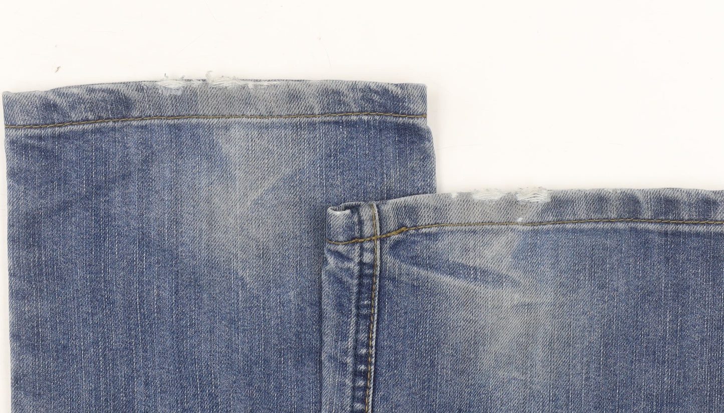 APT Womens Blue Straight Leg Mid Rise Denim Jeans Size 30R